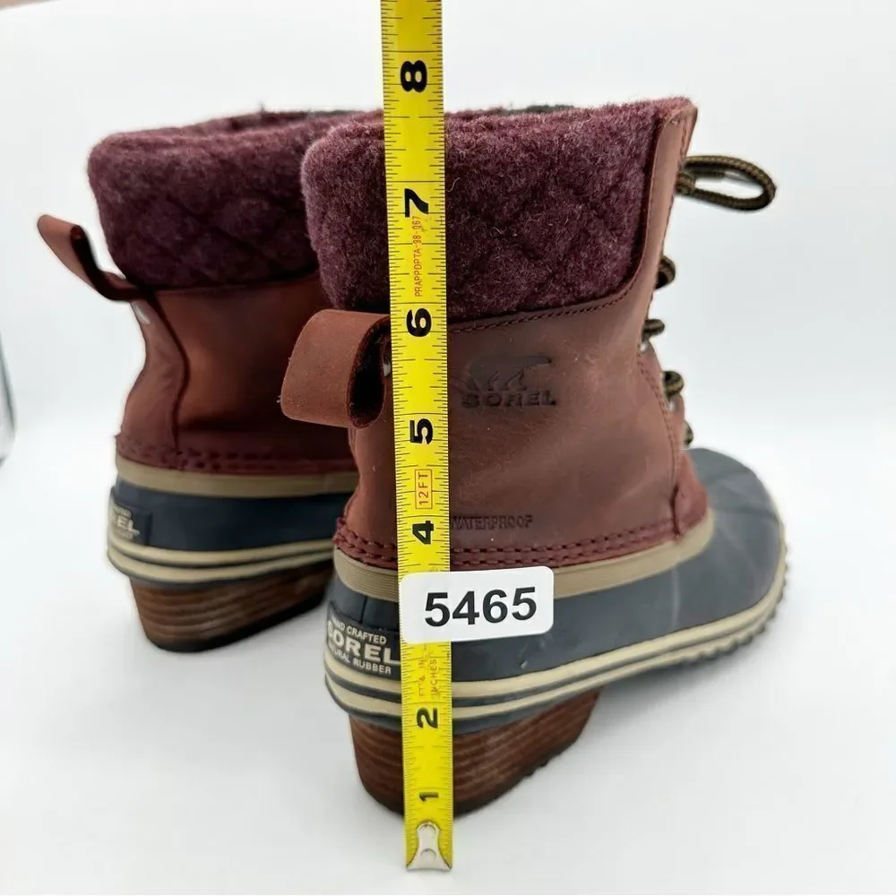 Sorel‎ Slimpack II Waterproof Redwood Snow Boots Sz 6